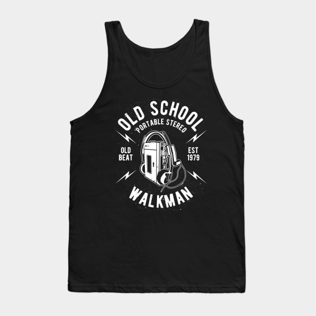 Old School Walkman Vintage Design Tank Top by Jarecrow 